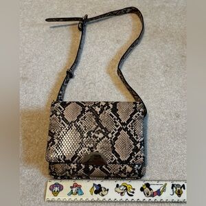 Faux snake skin belt bag